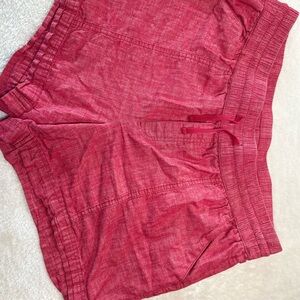 Women's Red Casual Shorts/ 100% Cotton/1X/Plus Size